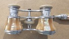Gorgeous Rainbow Mother Of Pearl And Silver Vintage Opera Glasses