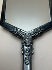 Vintage Silver-plated Ornate Floral Design Vanity Set Mirror Brush Comb 3-piece