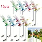 12 Fake Dragonfly Clips Clip On Dragonfly For Outdoors 3d Dragonfly Garden Decor