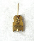 Vintage Remembrance First Holy Communion Lapel Pin Art Deco Square Sacred Heart