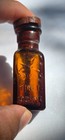Antique Poison Tincture Iodine 2 5    Amber Brown Glass Bottle Skull   Crossbones