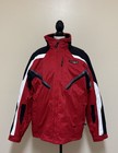 Spyder Xt 5000 Mens 2 In 1 Ski Snow Jacket L Red Black Detachable Fleece Jacket