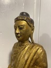 Exceptional 19th C  Carved Gilt Wood Temple Buddha 22    Chinese  Thai 