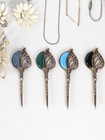 Antique Vintage Junk Drawer Jewelry Estate Sale Lot Find Glass Bead Pin Brooch 4