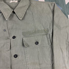 Vintage 40s Ww2 M43 Hbt Us Navy Field Jacket Shirt Military Small Donut Button