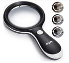 10x Lighted Handheld Magnifier  18 Led Lights For Reading  Inspection  Jewelry