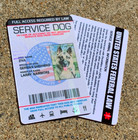 Service Dog Id Card Customized Holographic Esa  - Usa Flag Seal - Vertical