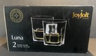 Joyjolt Luna Old Fashioned Whiskey Drinking Glasses Crystal 10 5 Oz Set Of 2 