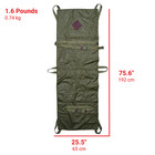 Folding Rescue Stretcher Lightweight Tactical Emergency Litter Heavy Duty Khaki