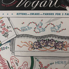 Vogart   242 Embroidery Transfer Pattern Kittens Swan Pansie Motif