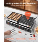Uimoso 50pcs Mini Dutch Pancake Maker Commercial Non-stick Dorayaki Baker 1800w