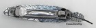  2175bar Antiqued  925 Sterling Silver Plated Feather W 80mm Barrette Clip