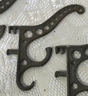 Antique Coat Hat Clothing Rack Cast Iron Hooks Set Of 4 Vintage Industrial