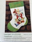 Sunset Craft Applique Felt Christmas Stocking New Christmas Toys 18021 Vintage