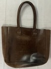 Parker Clay Merkato Signature Leather Tote Rust Brown 