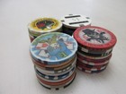 40 Casino Gaming Poker Chip Lot Las Vegas  1 New   Used Chipco Paulson Clay 