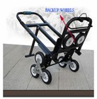  1 Pc Portable Climb Hand Truck Stair Climbing Folding Cart With 2 Backup Wheels