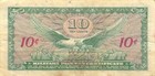  Usa   Mpc  10  Cents  1964  Series  641  Plate  55  Circulated Banknote