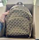 Michael Kors Abbey Medium Signature Backpack - Brown