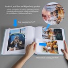 Photo Album 100 Pages 8 95 x8 95  Linen Cover Cyan Blue - Holds 200 4x6 Photos