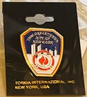 Fire Department City New York Fdny Ny Emblem Lapel Pin On Card  1  X 7 8  New 