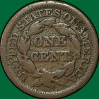 1849 Braided Hair Large Cent Good G Coin  Corrosion  34115