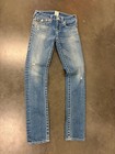 True Religion Girls Julie Rainbow Stitch Slim Jeans Size 14
