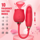 10 Speed Rose Sucking Vibrator Thrusting Massager Pain Relief Flower Women