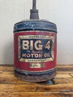 Vintage Big 4 Motor Oil 5 Gallon Metal Can Empty 21  Size
