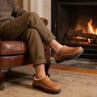 Mens Moccasin Slippers Indoor Outdoor House Slippers Warm Plush Fuzzy Memory    