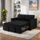 Convertible Sofa Bed 3-in-1 Sleeper Sofa Pull Out Futon Couch Loveseat Black