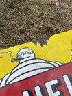 Old Michelin Man  Enamel Sign Rare Unusual Great Colours 
