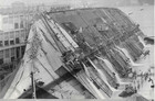 Raising Ss Normandie Uss Lafayette 1943 Vintage Press Photo Liner Ship 8x10 Nyc