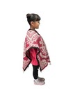 Kids Aztec Poncho  calendario    Unisex   Blanket Gaban  6-12 Years   Red   Tan