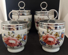 Porcelain Egg Coddlers Royal Worcester England Large Small Lot Of 4
