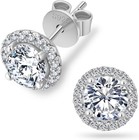 Vvs Moissanite Stud 925 Sterling Silver 14k Gold Plated Women Men Jewelry Gifts