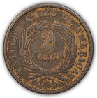 1864 Two Cent Piece Extremely Fine Xf Coin  21885