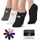       newzill 3 Pairs Yoga Socks Women Non-slip Straps Pilates Workouts Dance Home   