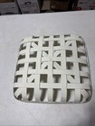 Rustic White Tobacco Basket Square Farmhouse Decorative Tray 16x16 Primative