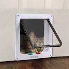 4-way Pet Door Cat Puppy Dog Magnetic Lock Lockable Flap Door Frame Magnetic Abs