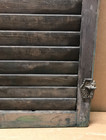 Antique Pair 14x25 House Window Wood Louvered Shutters Shabby Vtg Chic 885-26b