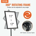Vevor Pedestal Sign Holder Adjustable Poster Stand 11 X 17 Inch Round Base