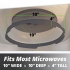 Hover Cover 10  Magnetic Microwave Splatter Cover Collapsible Graphite