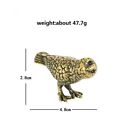 Pure Brass Autumn Owl Miniature Figurine Animal Tea Pet Ornament Craft Gift