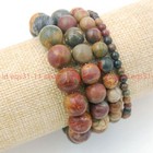 4 6 8 10 12mm Natural Multicolor Round Gemstone Beads Stretch Bracelet 7 5  