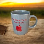      Vintage Apple Macintosh Mug    the Power To Be Your Best    Red Gray Cup           