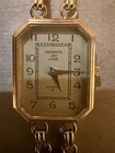 Kenneth Jay Lane Vintage Quartz Gold-tone Rectangle Bracelet Watch W bag