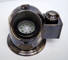 Nautical Brass Oil Lamp Binnacle Gimbal Compass Maritime Ship Lantern Boat