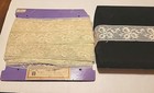Vtg antique English Filet Lace Over 36 Ft Off White 2 Pcs 21  3    15  7 --1v