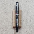 Vintage Inkograph Lever Fill Red  Black   Gray Marbled 5 Inch Fountain Pen